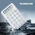 thumbnail image 5 of WKSCLPAI Mini Calculator, Portable Basic Standard Calculators with Cute Candy Color Keys, 8 Digit LCD Display Small Calculations with Transparent Body, White, 5 of 7
