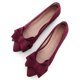 thumbnail image 1 of Zapatillas de ballet SAILING LU Bow-Knot para mujer, gamuza, burdeos, 9.5US, 1 of 7