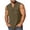 *1-Brown, variant on Men's Henley Sleeveless Tank Tops,Summer Beach Ribbed Button Down Shirts For Men,White,S-3XL