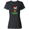 thumbnail image 3 of Inktastic Christmas Dachshund Dog Santa Women's T-Shirt, 3 of 5