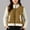 Khaki, variant on Quilted Fleece Lined Casual Jacket for Women 2025 Winter Long Sleeve Stand Collared Zip Up Cropped Coat Outerwear