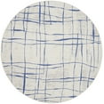 thumbnail image 3 of Nourison Whimsicle Contemporary Artistic Ivory Blue 5' x round Area Rug, (5' Round), 3 of 9