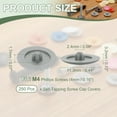 thumbnail image 2 of Screw Caps Covers, Plastic Self Tapping Hole Cap for Diameter 4 mm Flat Cross Screw Furniture 250 Pack & Light Gray, 2 of 7