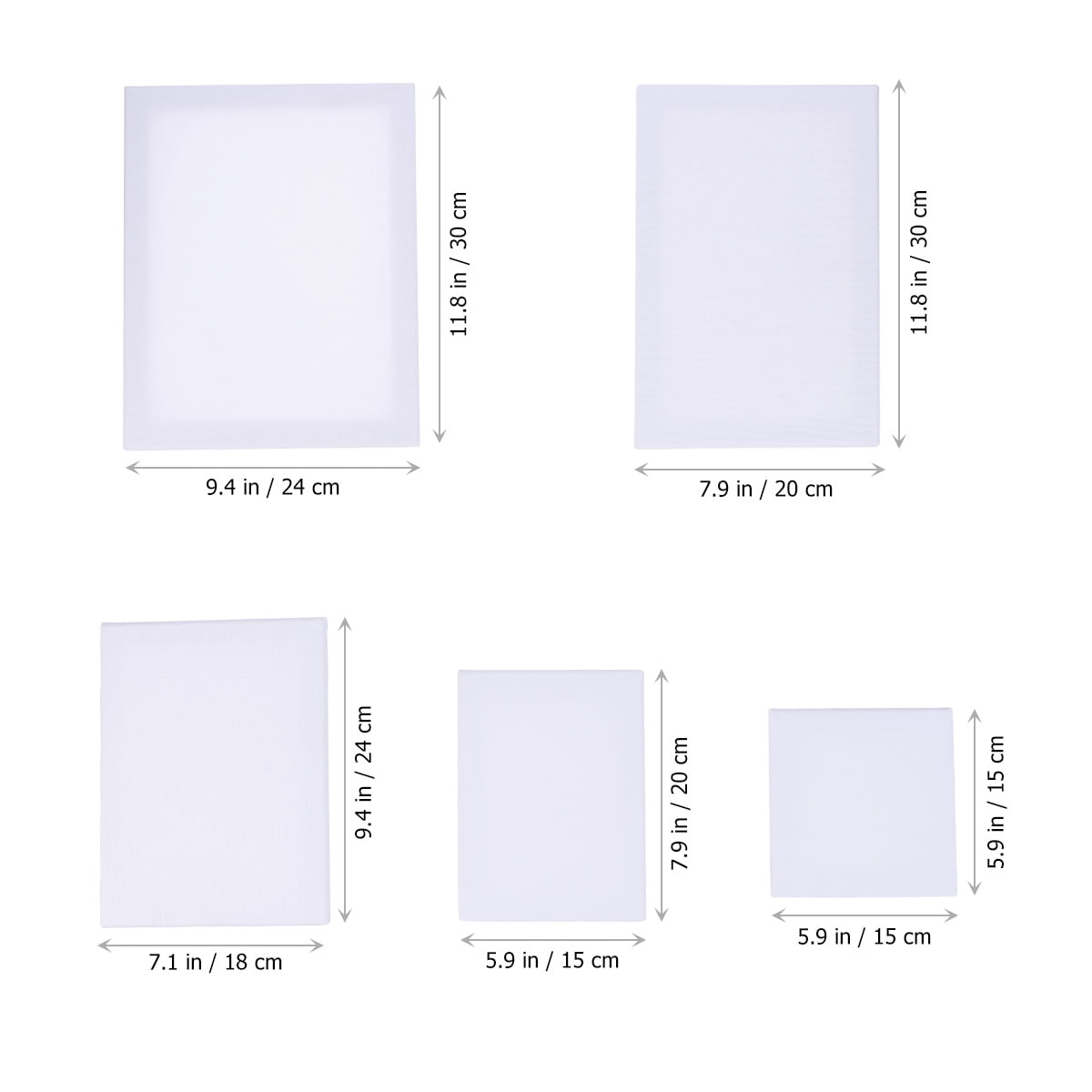 FENGGUIQU 10Pcs White Cotton Wood Artist Stretched Canvas Panels for Oil Painting Drawing