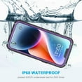 thumbnail image 2 of Phone 14 Case, IP68 Waterproof Dustproof Case with Built-in Screen Protector, Rugged Full Body Shockproof Phone Cover for iPhone 14, 6.1 inch (Black), 2 of 14