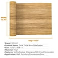 thumbnail image 6 of VEELIKE 15.7''x 118'' Brown Wood Wallpaper Waterproof Peel and Stick Wood Vinyl Film Self Adhesive Wallpaper Removable Stick on Paper Wood Grain Contact Paper for Countertops Furniture Bedroom, 6 of 9