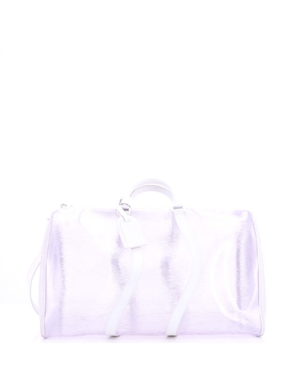 Pre-Owned Keepall Bandouliere Bag Limited Edition Epi Plage PVC 50 By Rebag
