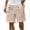 Khaki, variant on Havenre Men's Casual Shorts Regular Fit Casual Elastic Waist Drawstring Summer Beach Vacation Yoga Golf Shorts Pockets with Button Decor Khaki M