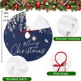 thumbnail image 5 of Navy Blue Christmas Tree Skirt 36 Inches, Botanical Snowflake Xmas Vintage Xmas Trees Skirt Mat Cover Decorations for Holiday Party Indoor Outdoor, 5 of 9