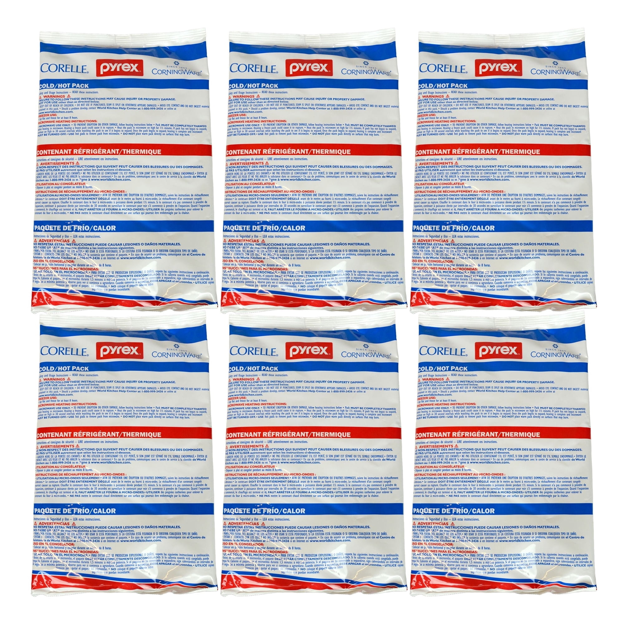 Pyrex Portables Large Hot/Cold Unipack (6-Pack)