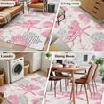 thumbnail image 6 of Rectangle Area Rug 4x6ft,Ocean Ombre Pink Shell Coral Washable Carpet Non-Slip Runner Accent Rugs Indoor Floor Mat for Bedroom Living Room Decor,Nautical Abstract Coral, 6 of 9