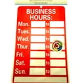 thumbnail image 5 of Business Hours Sign with Sticker Decal Numbers - 11.8" x 7.87" Red, 5 of 5