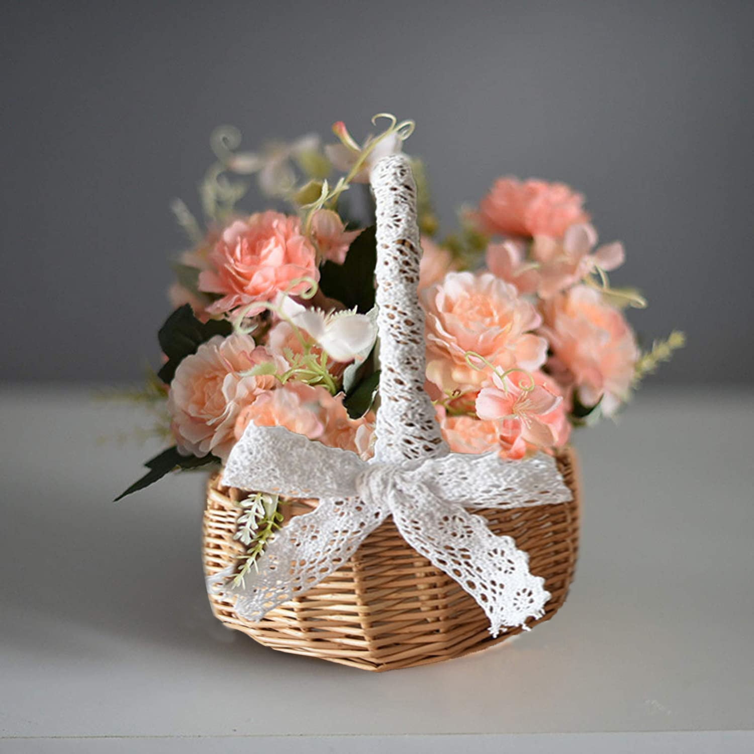 .com: Small Flower Girl Woodchip Country Basket - Set of 6 Styles (6  x 6 Inches) 2 Inches Deep : Arts, Crafts & Sewing