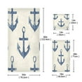 thumbnail image 3 of Three-Piece Towel Set Face Towel Towel Set Hand Towel Bath Towel Cotton Bath Towels Bath Towel Sets Hand Bath Towels Blue Anchor, 3 of 8