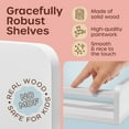 thumbnail image 7 of 5-in-1 Floating Nursery Book Shelves for Wall (3 Long + 2 Mini) Solid Pine Wood Nursery Shelves, Wall Bookshelf for Kids Room, Toys & Books Display, Baby Shelf (White), 7 of 7