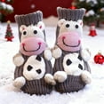 thumbnail image 5 of Gray Cow Knit Cute Floor Socks - Hand-Crocheted Winter Warm Socks, Festive Christmas Gift for Family, Soft Fabric for Indoor Comfort, Adorable Gray Cow Design, Perfect for Cold Winter Days, E, 5 of 5