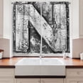 thumbnail image 2 of Ambesonne Letter N Kitchen Curtains, N, 55"x45", Grey Grey, 2 of 3
