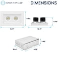 thumbnail image 5 of LUXRITE 2-Head Rectangle Regressed Trimless Gimbal LED Recessed Light 360 + 15 Swivel 5CCT 30W 2000LM 60 Dimmable 2PK, 5 of 7