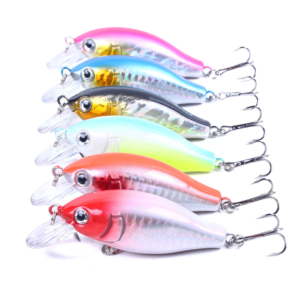 HENGJIA Crankbaits Fishing Lures, Square Bill Crankbait, Bass Fishing Lure, 3D Eyes Fishing Gear Trout Lure for Shallow Water, Freshwater, Saltwater