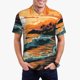 thumbnail image 1 of Balery Serene Ocean Sunset Camisa Polo de Hombre con Estampado, de Manga Corta y Tejido Medio, Camisa Tipo Golf Polo-XX-Large, 1 of 6