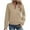 Khaki, variant on Casual Jackets for Women Long Sleeve Lightweight Outwear Full Zip Coats with Pockets Women's Jackets Winter Gray L