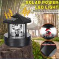thumbnail image 2 of Led Garden Solar Lighthouse With Rotating Beacon, Waterproof Statue Rotating Lights Outdoor Rustic Solar Lights Solar Powered For Garden Yard Patio La, 2 of 4