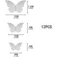 thumbnail image 4 of PVC Paper Composite Beautiful Wall Hanging 3D Butterfly With Sticking Pad For Home Decor (Color - Silver, Set of 12), Decoration Showpiece Statue, 4 of 5