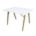 thumbnail image 1 of Mundo In Mesa Blanca Comedor Rectangular Frankfurt para Hogar y Oficina 120x70 cm, 1 of 8