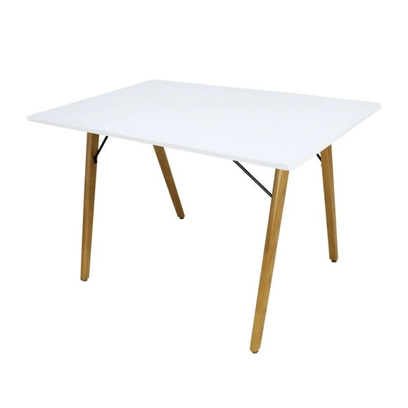 Mundo In Mesa Blanca Comedor Rectangular Frankfurt para Hogar y Oficina 120x70 cm