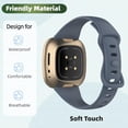 thumbnail image 4 of MYKOMI 3 Pack Compatible for Fitbit Versa 4 / Fitbit Versa 3 / Fitbit Sense 2 / Sense Watch Bands, Soft Silicone Replacement Strap for Versa 4 / Versa 3 Watch Band Women Men, 4 of 6