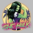 thumbnail image 2 of Women's She-Hulk: Attorney at Law Hero at the Beach Graphic Tee Athletic Heather Small, 2 of 4