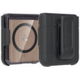 thumbnail image 2 of Nakedcellphone Electro Combo for Motorola RAZR ULTRA 2025 Phone Case with Belt Clip Holster Holder - Built-In Screen Protector - Hinge Cover - Compatible with MagSafe - Black/Clear, 2 of 10