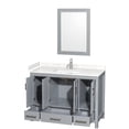 thumbnail image 2 of Wyndham Collection Sheffield 48" Marble & Wood Single Bathroom Vanity in Gray, 2 of 4