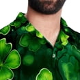 thumbnail image 5 of Saint Patrick's Day Men's Casual Poplin Button Down Short Sleeve Shirts for Summer Beach - Unisex, 5 of 6