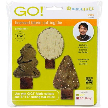 GO! This & That Fabric Cutting Dies-GO! Trees By Reiko Kato Multi-Colored