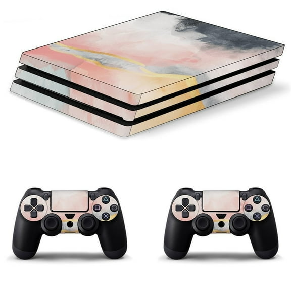 Decal Skin for PS4 Slim / PS4 Pro / PS4, Whole Body Vinyl Sticker Cover for Playstation 4 Console and Controller (Pink)