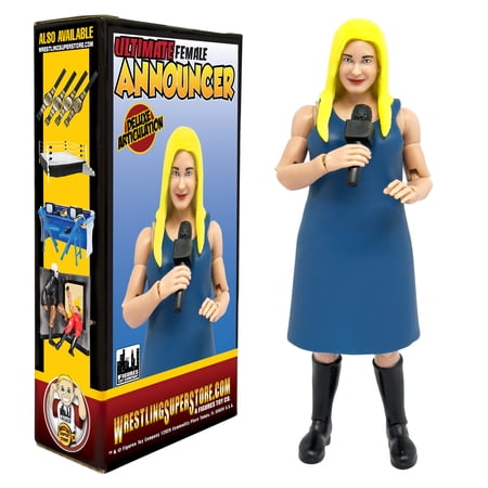 Ultimate Female Interviewer Announcer With Deluxe Articulation for WWE & AEW Wrestling Action Figures