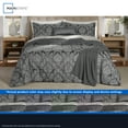 thumbnail image 5 of Mainstays Full/Queen Comforter Set, All-Season, 5-Piece, Grey Jacquard Damask, 5 of 14