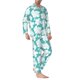 thumbnail image 2 of Fotbe Vintage Floral Pijama de Hombre con Estampado de Manga Larga, Conjunto de 2 Piezas, Ropa de Dormir Suave y Cómoda con Bolsillos-Large, 2 of 7
