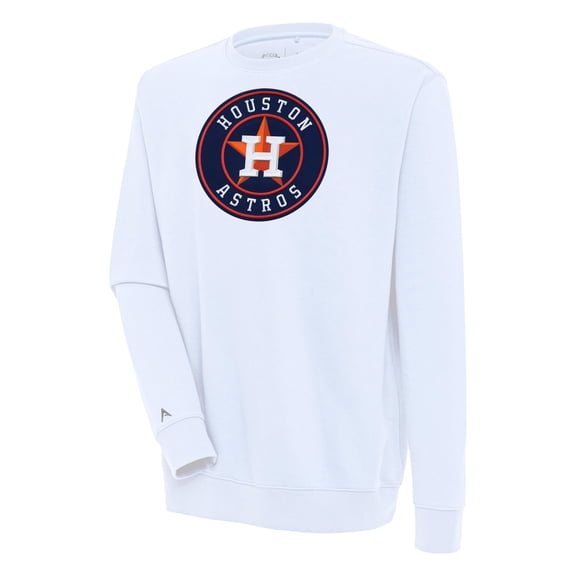 Men's Antigua  White Houston Astros Victory Pullover Sweatshirt