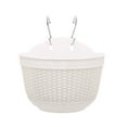 thumbnail image 2 of Imitation Rattan Wicker Wall Hanging Flower Pot Basket Balcony Garden Planter, 2 of 8