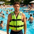 thumbnail image 5 of Cadancy Adult Life Jacket Boating Safety Vest Adjustable Straps Reflective Strips High Buoyancy PFD Water Sports Swimming Fishing Kayak Emergency Gear Universal Fit, 5 of 7