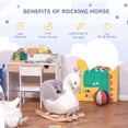 thumbnail image 7 of Wooden Base Plush Seat Kids Ride on Horse Swan Rocker with Sound Safety Belt for Toddlers 18-36 Months White, 7 of 7