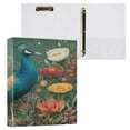thumbnail image 3 of WOBOGO Peacock File Folders Extra Large Capacity to Hold 200 Sheets of Documents Hard Shell Ring Binder for School Home Office, 3 of 10