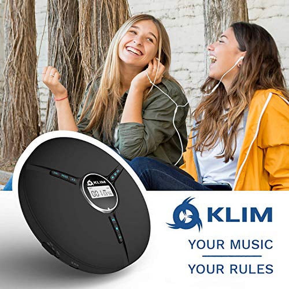 KLIM Discman - Portable CD Player with a Built-in Battery, Includes KLIM Fusion Earphones. Compact Mini CD Players, Personal, Compatible with CD-R, CD-RW, and MP3. CD Walkman. [2021 New] - image 2 of 3