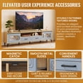 thumbnail image 6 of Farmhouse Entertainment Center with 2 Drawers& 2 Doors, TV Stand for TVs up to 80 Inch for Living Room,Oak & Gray, 6 of 7