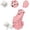 Pink, variant on Halloween Ghost Walking Dog Statue, Desktop Decoration Halloween Table Decor for Entryway Living Room Party, Cute Kawaii Spooky Funny Summer Halloween Party Favors
