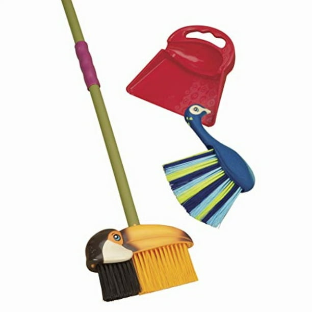 B. Toys Tropicleania Toy Broom Set Pretend Play Toy Cleaning