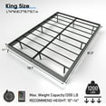 thumbnail image 3 of Floating Bed Frame King Size with LED Lights, Metal Platform King Bed, No Headboard, No Box Spring Needed, Easy to Assemble, 3 of 9