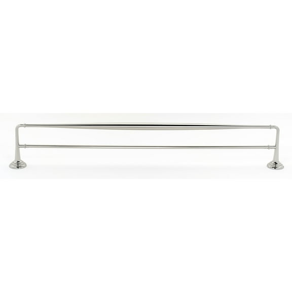 Alno A6725-30 Charlie's 30" Wide 2 Bar Double Solid Brass Bathroom Towel Bar - Nickel